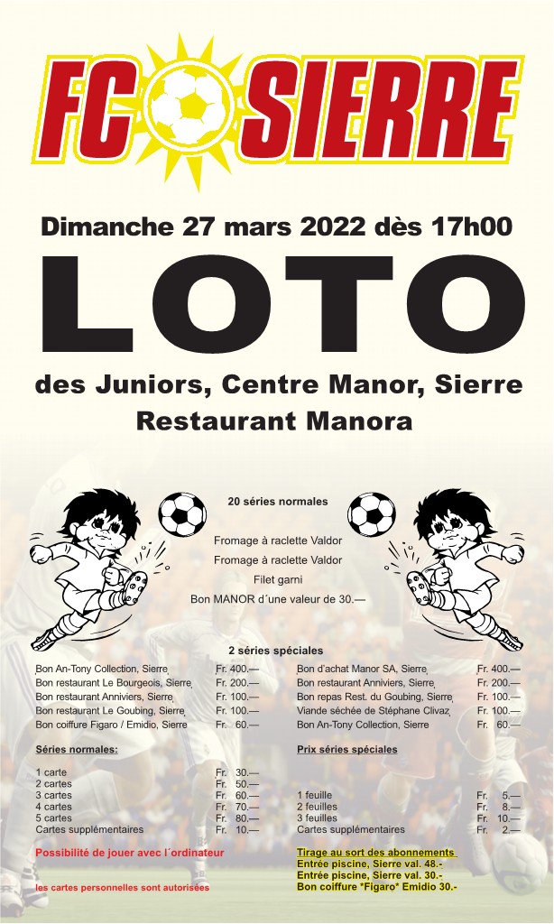Loto FC Sierre 27 mars 2022