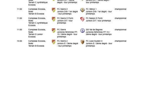 Match du week-end